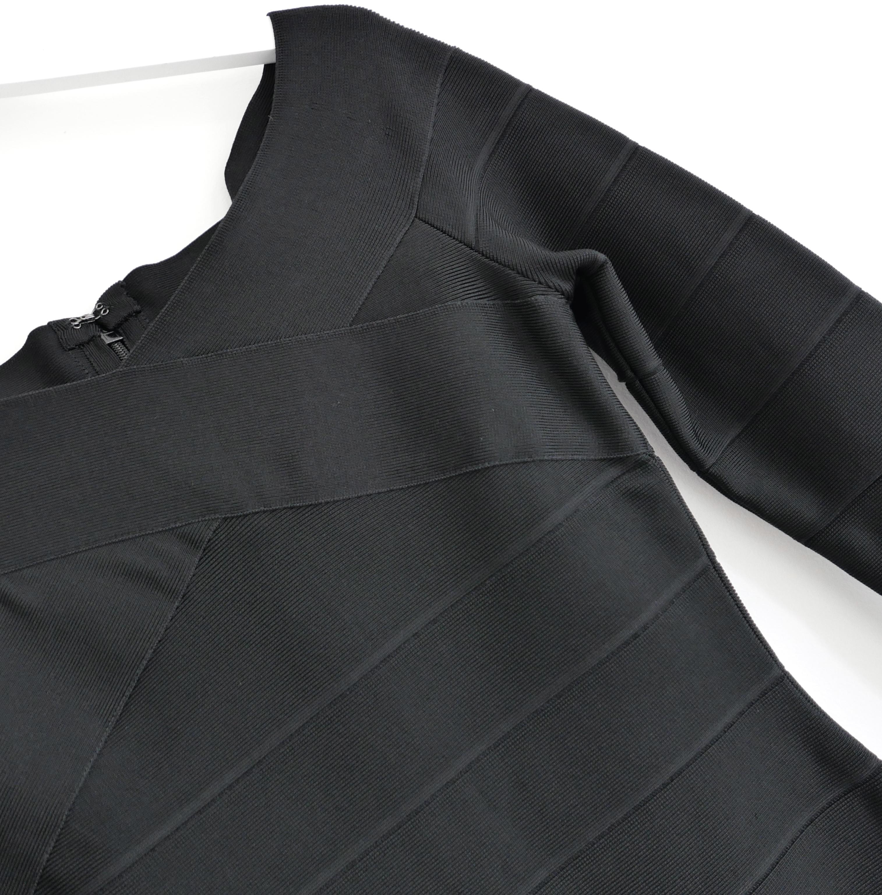 Robe Carole ajustée et évasée Herve Leger bleu clair et argenté Neuf - En vente à London, GB