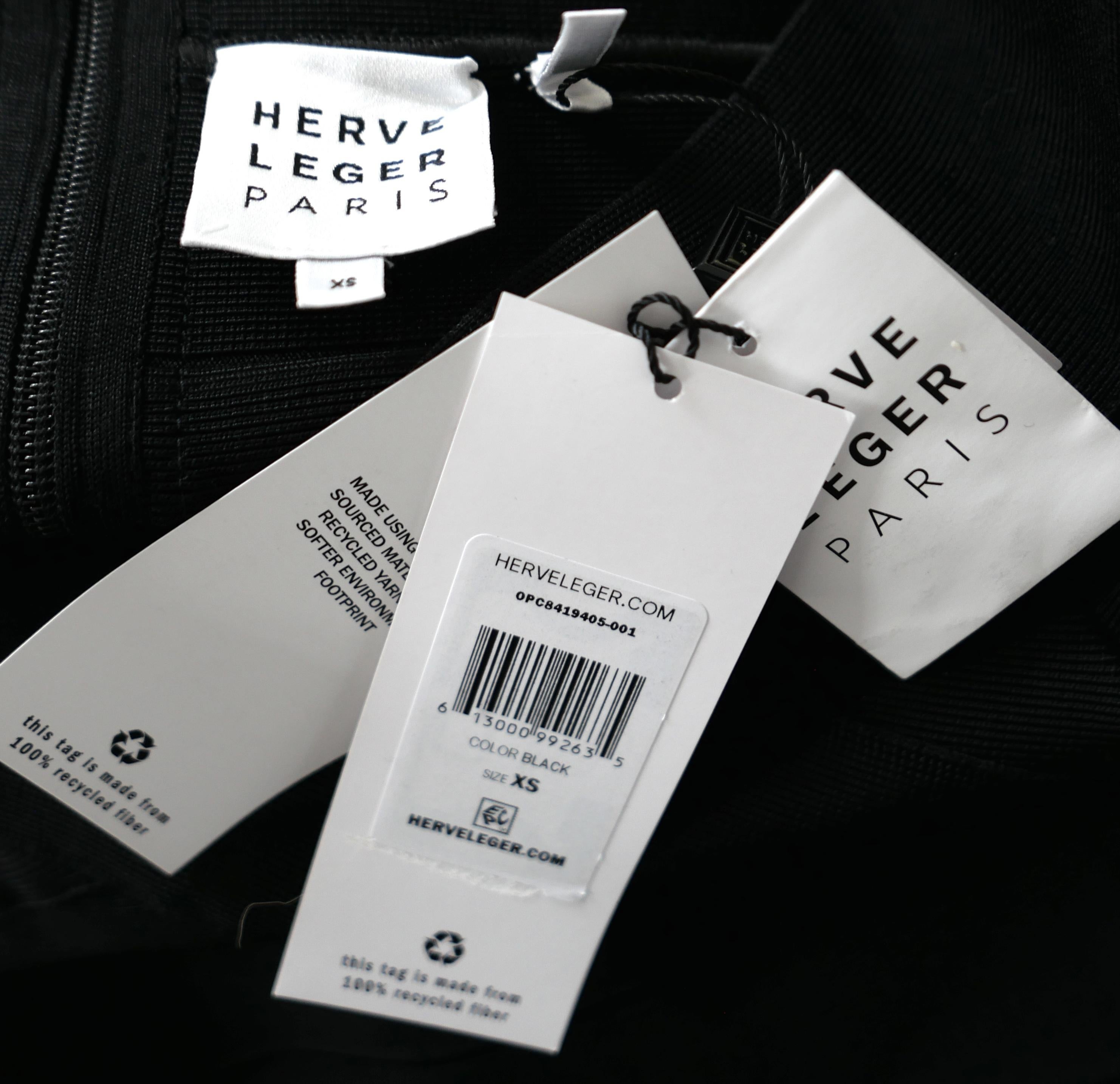 Robe Carole ajustée et évasée Herve Leger bleu clair et argenté en vente 1