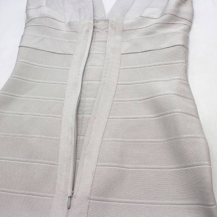 Herve Leger Light Pearl bandage dress Size: L In Good Condition In London, GB