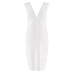 Used Herve Leger Light Pearl bandage dress Size: L