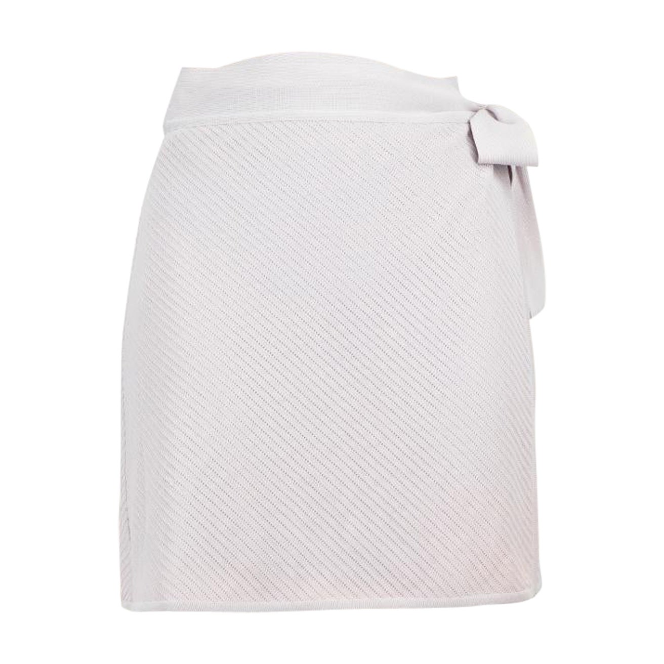 Herve Leger - Mini gonna a portafoglio in maglia lilla - taglia M. in vendita