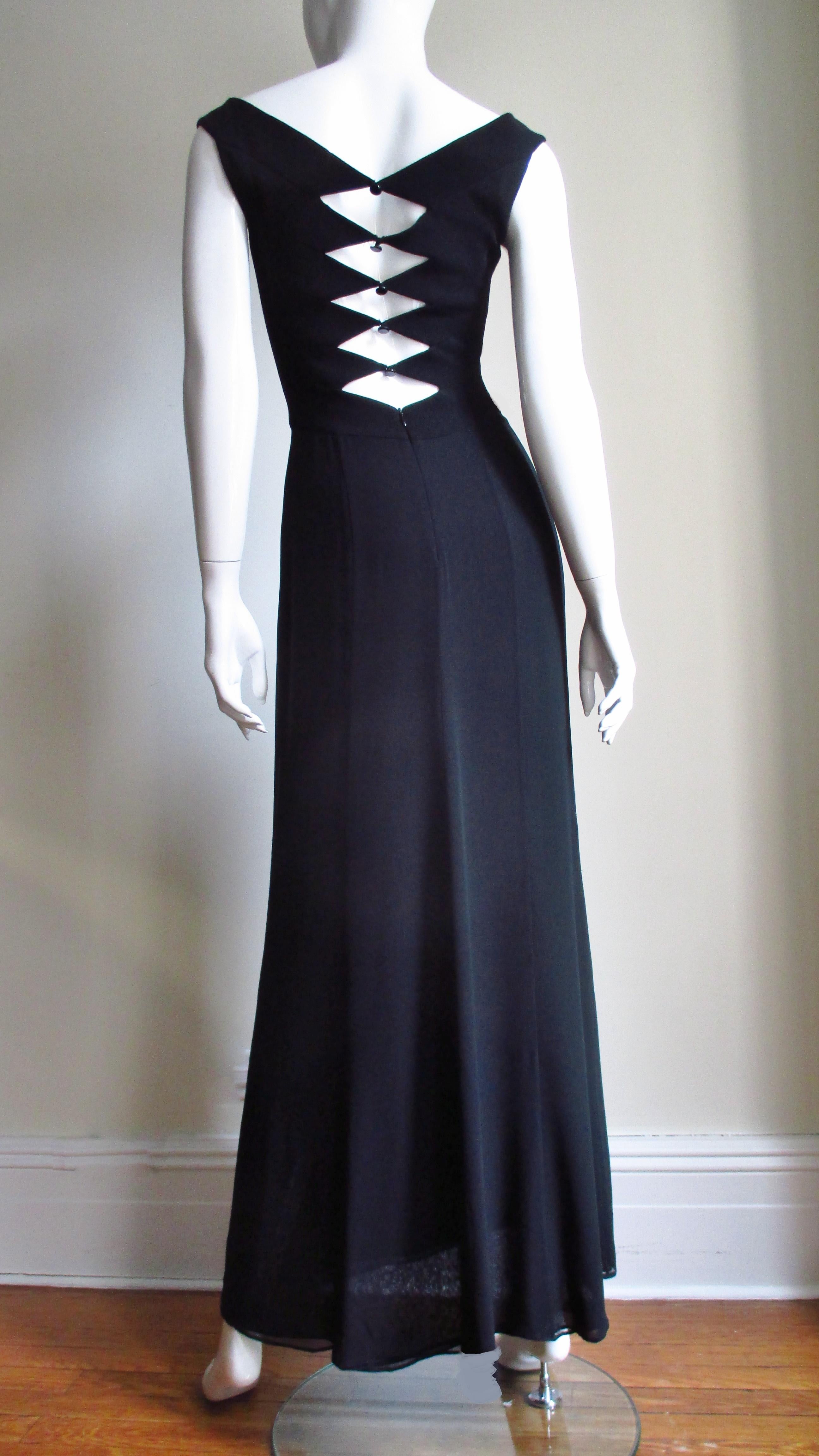 Herve Leger Gown with Back Cut outs For Sale 8