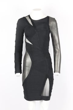 Herve Leger Mini abito a fascia con pannelli in rete Piccolo