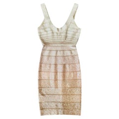 Herve Leger Metallic Bandage Dress