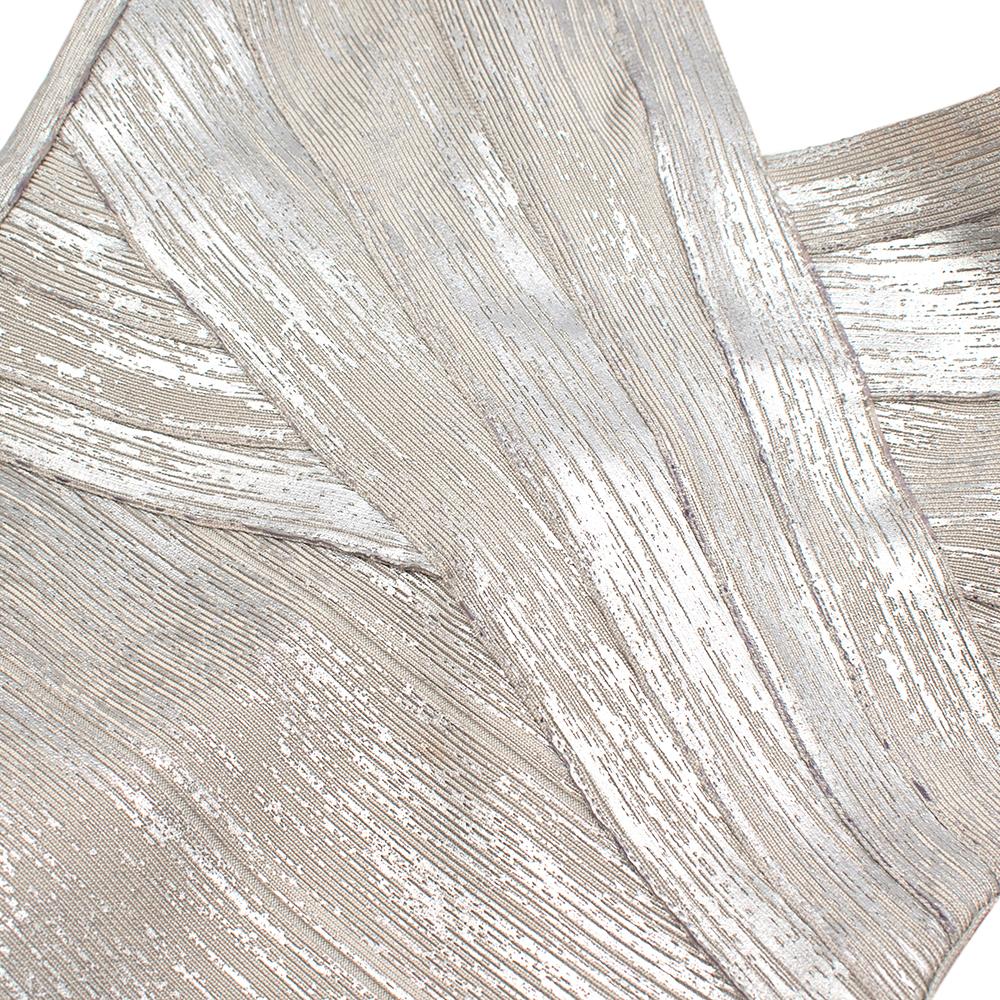 Herve Leger Metallisches Bandage-Minikleid mit offenem Rücken - Größe S 1