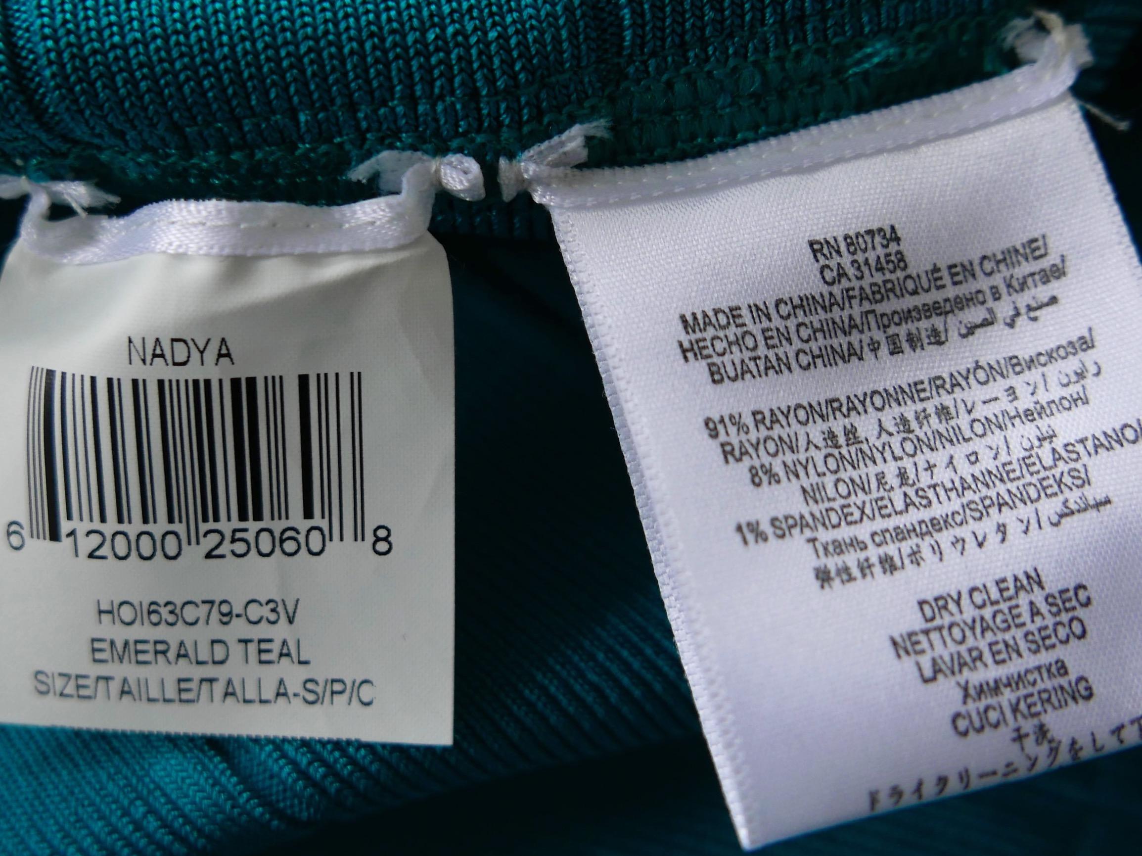 Herve Leger Nadya Bandage Dress Emerald Teal  For Sale 3