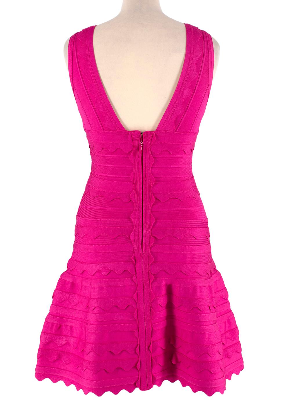 herve leger pink gown