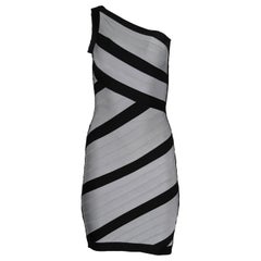 Hervé Leger One Shoulder Bandage Mini Dress Small