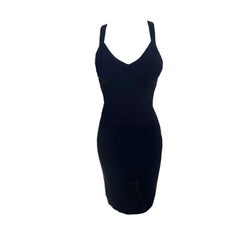 Hervé Legér Paris Iconique Robe Bandage Noire, 1990