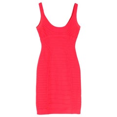 Herve Leger Pink Amanda Bandage Dress M 