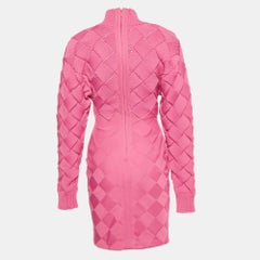 Herve Leger Rosa Bandage Gewebe-Minikleid XS