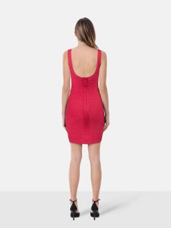 Herve Leger Pink Bodycon Sydney Dress Size XS