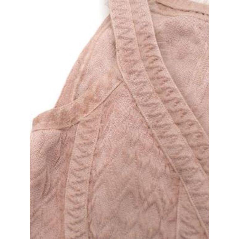 Herve Leger Pink Tulle Trimmed Mini Bandage Dress For Sale 2