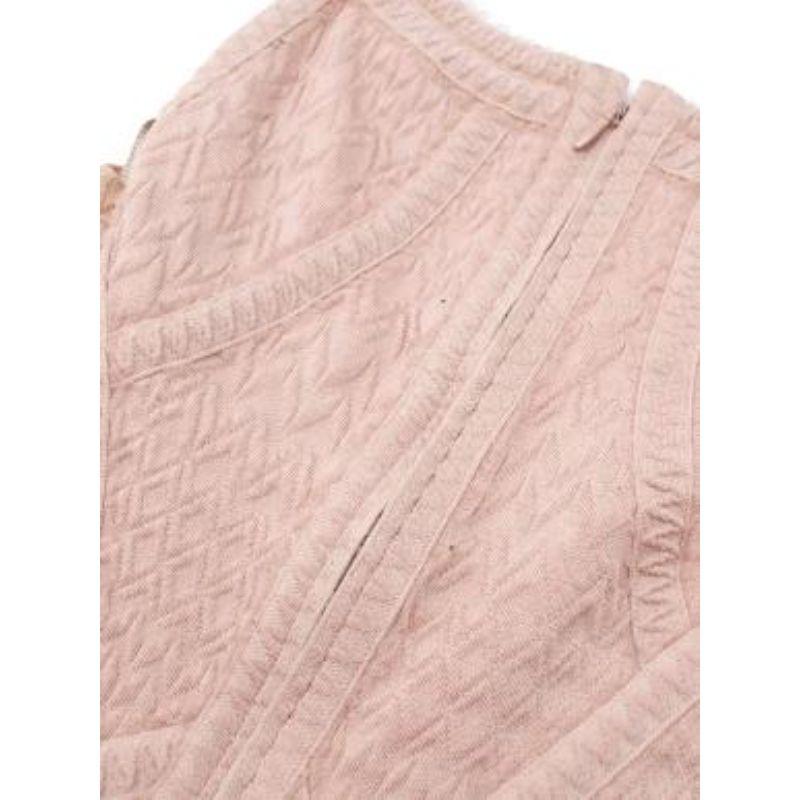 Herve Leger Pink Tulle Trimmed Mini Bandage Dress For Sale 5