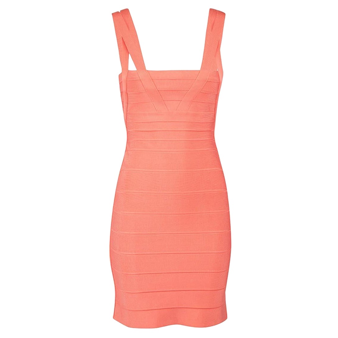 Herve Léger Pink Zinnia Bandage Mini Dress Size S