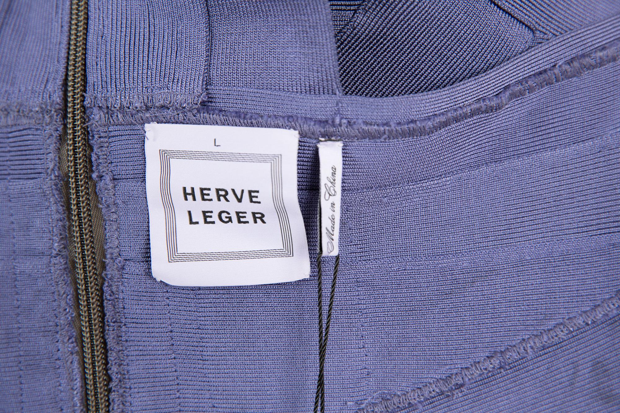 Hervé Léger - Robe bandage violette en vente 2