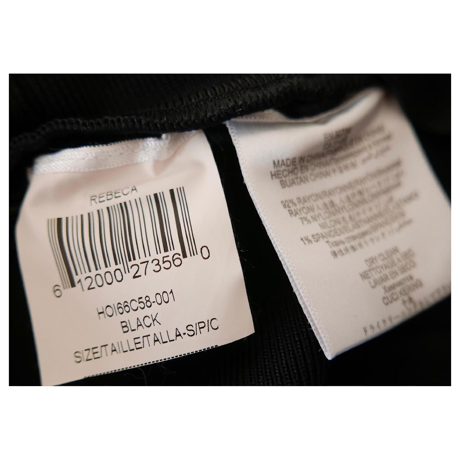 Herve Leger Rebeca Vestido de tirantes con cintura peplum Negro en venta 1