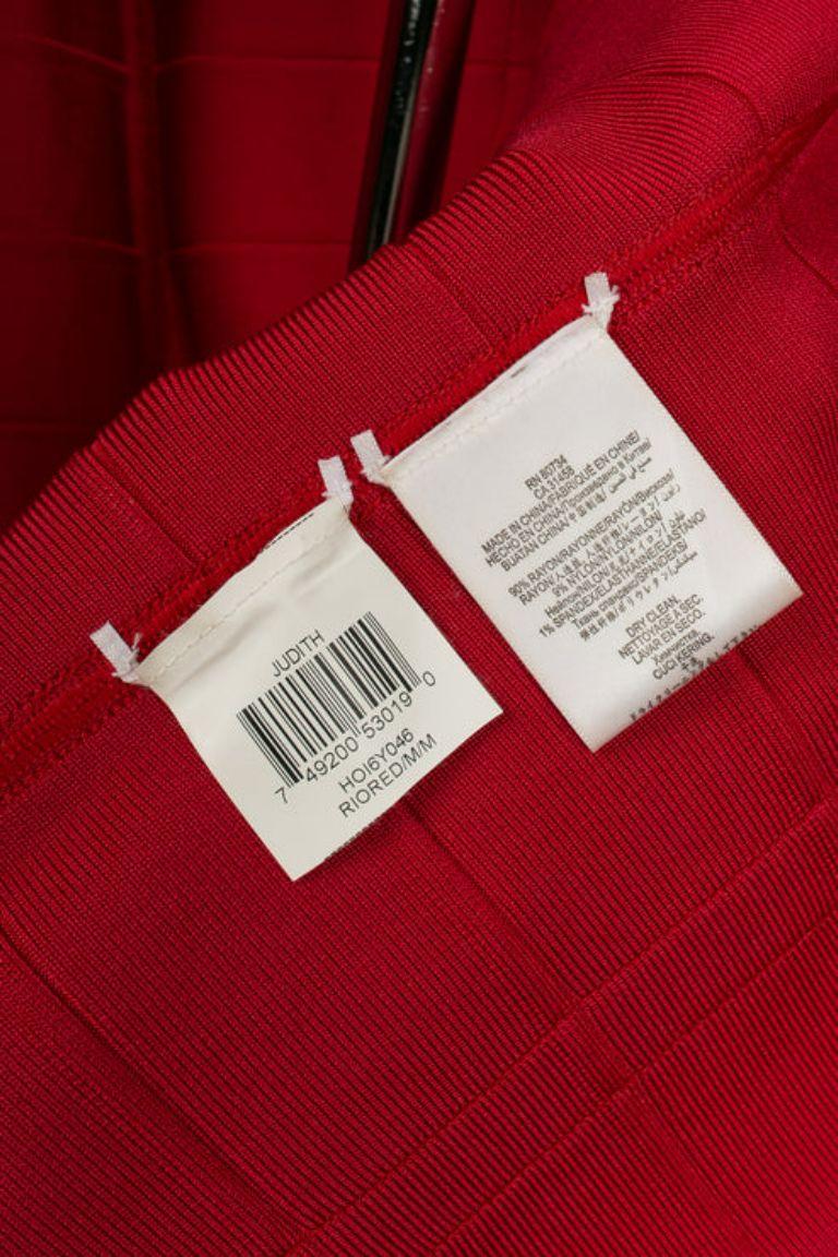 Hervé Léger Red Dress, Size M For Sale 5