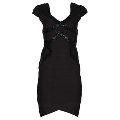 Hervé Léger Mini Abito Bandage con Paillettes Piccolo
