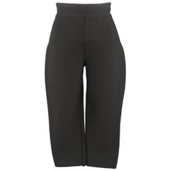 HERVE LEGER Size M Black High Rise Cropped Bandage Pants