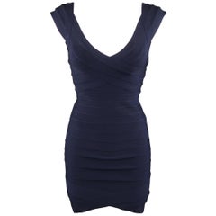 HERVE LEGER Size M Navy Bandage NANETTE MIni Dress