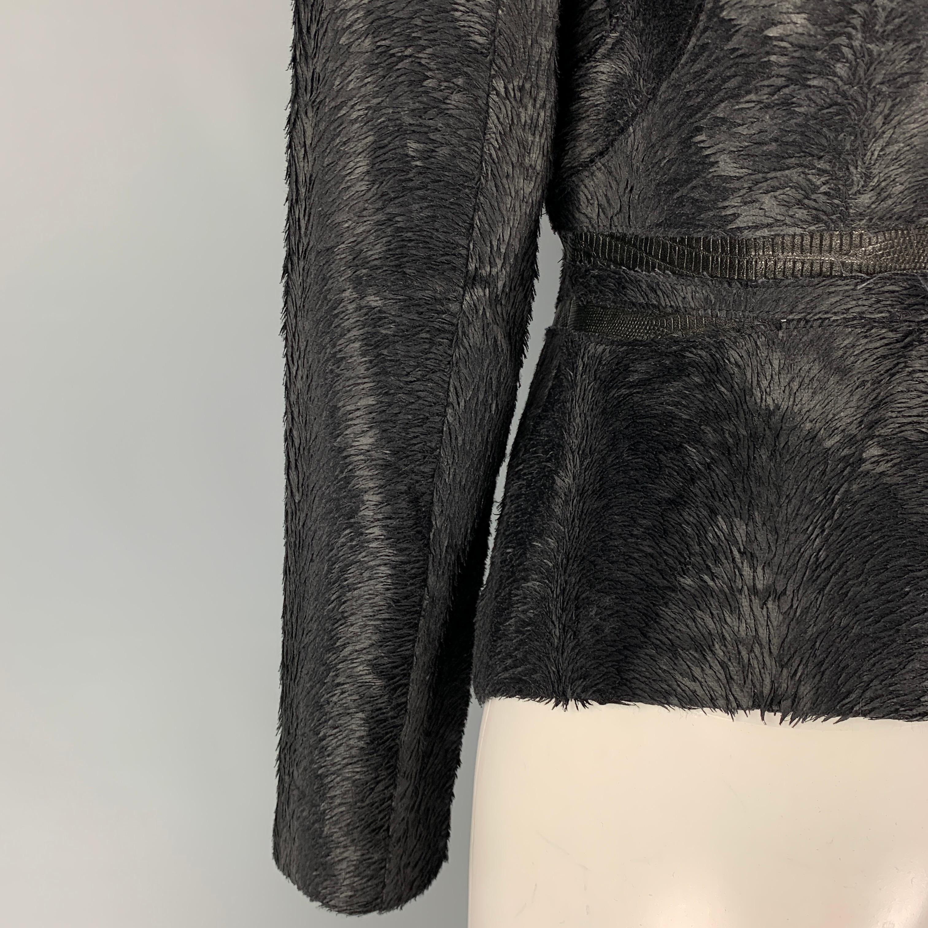 Women's HERVE LEGER Size S Black Textured Jacket Blazer