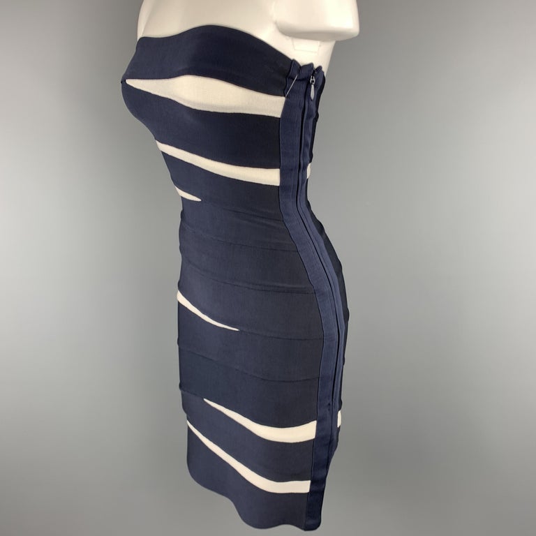 blue and white bandage dress NIYA BANDAGE DRESS