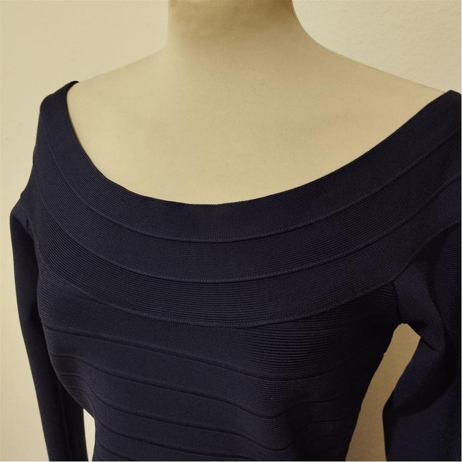 Black Hervé Léger Stretch dress size M For Sale