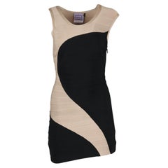 Herve Leger Two Tone Bandage Mini Dress Small