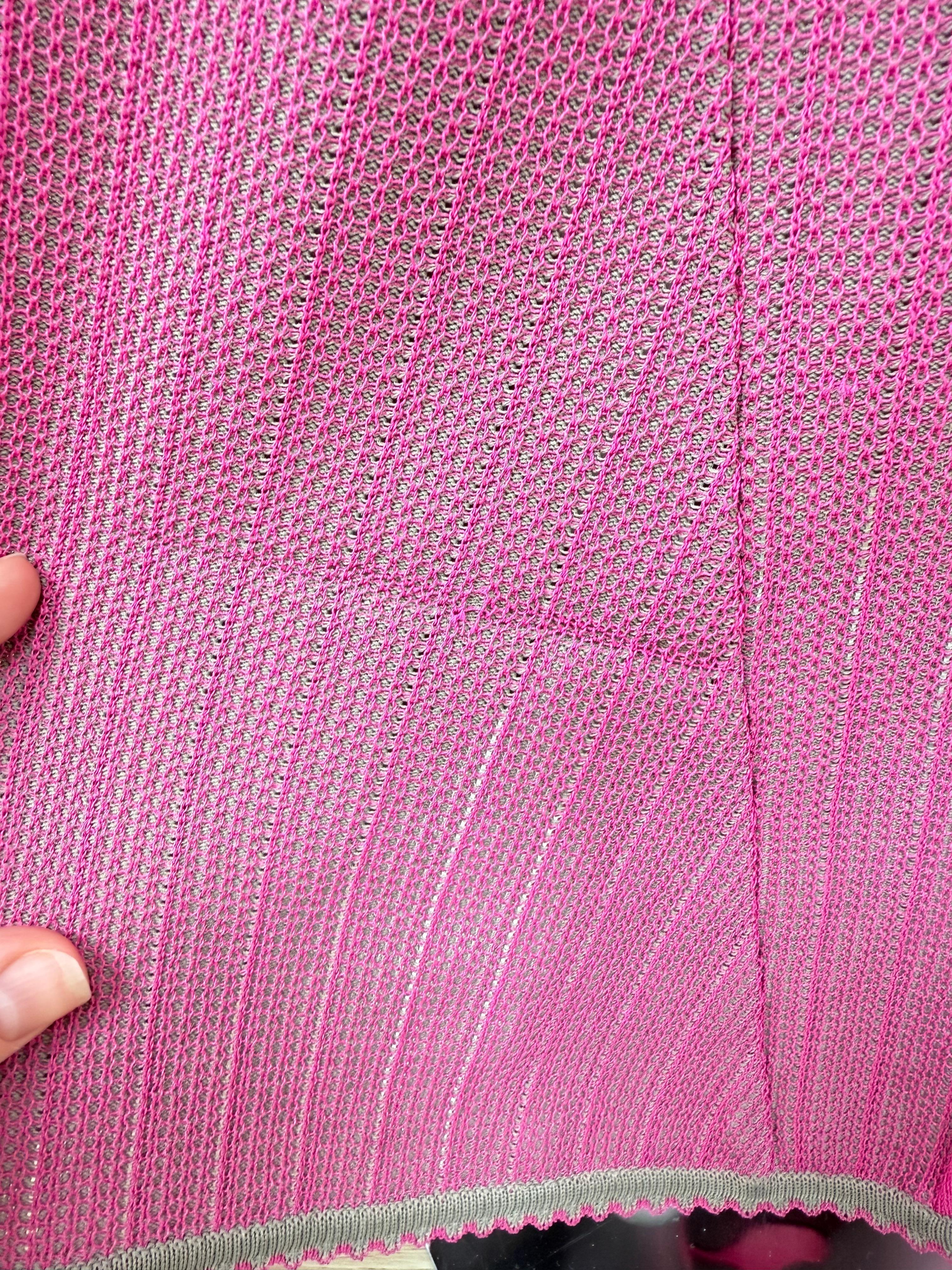 HERVE LEGER Vintage Rosa + Graues Maxikleid 90er 00er Jahre im Angebot 4