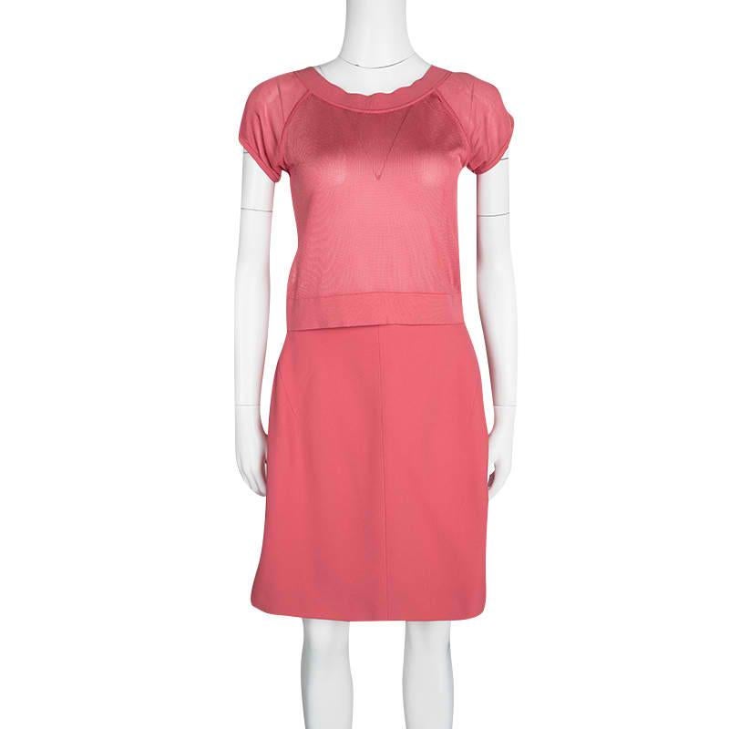 pink skirt and blazer set