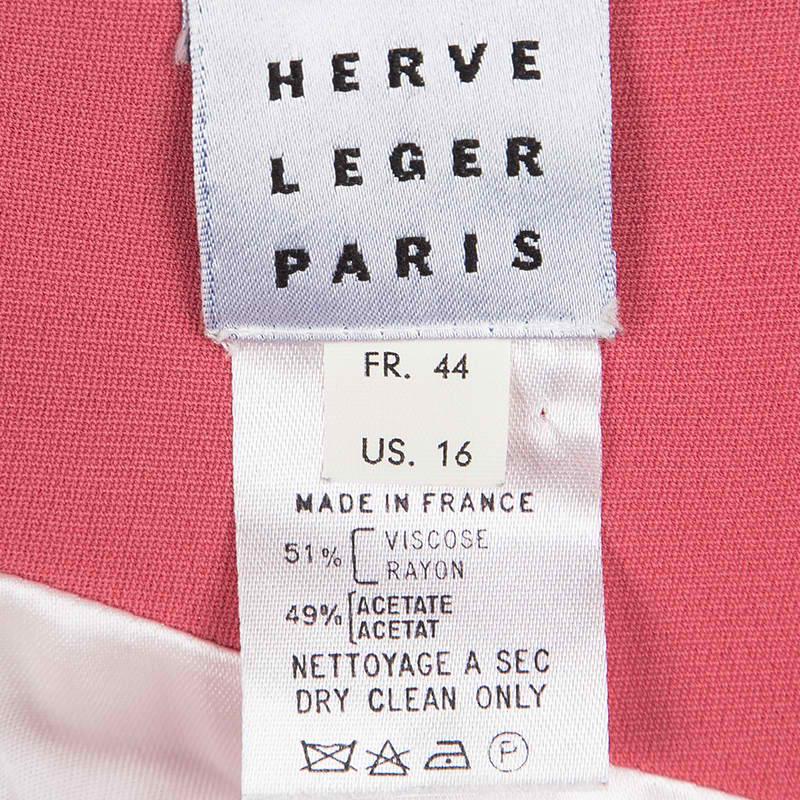 Herve Leger Vintage Pink Mesh Top Skirt and Blazer Set XL 1