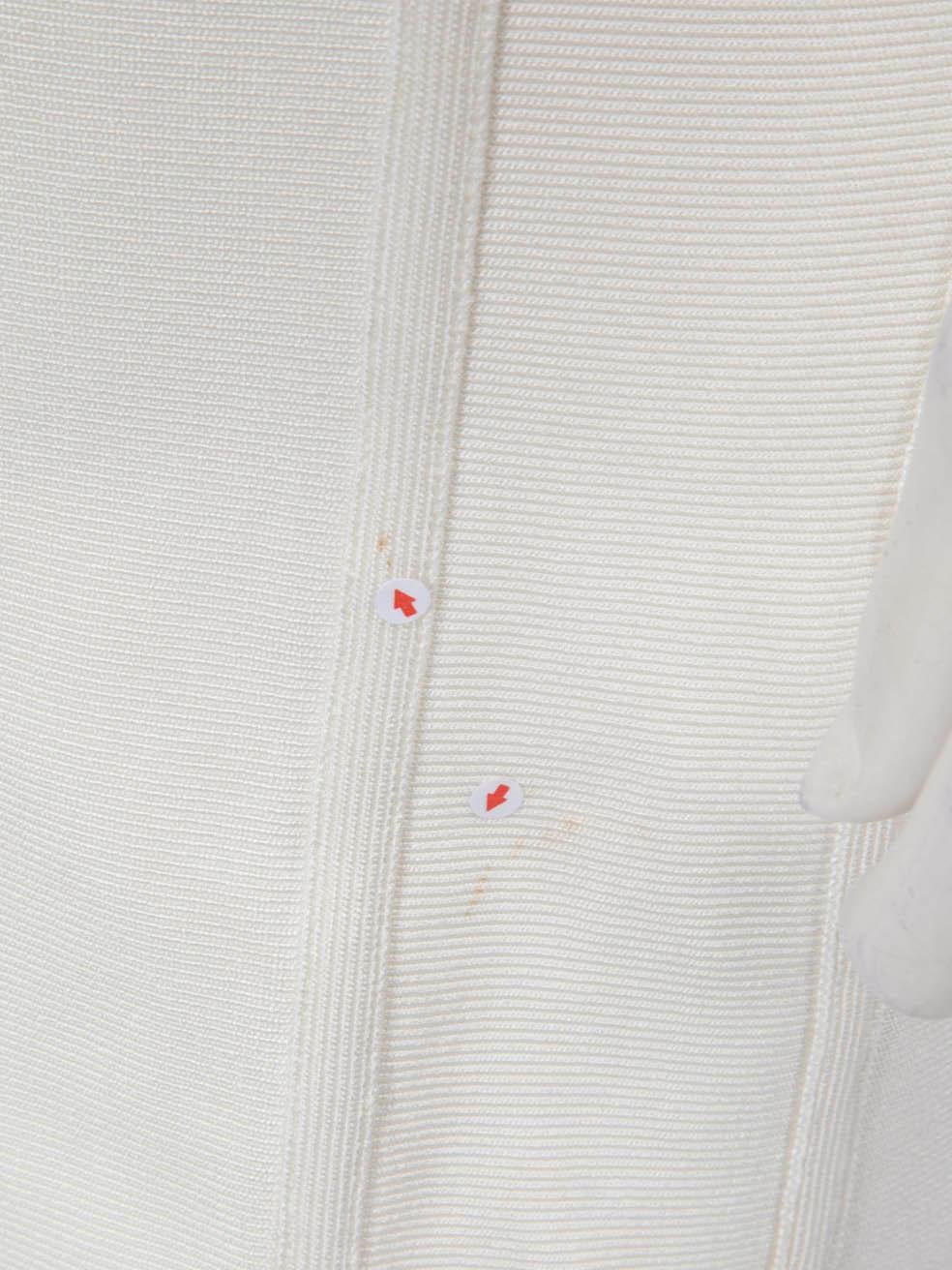 Herve Leger White - Vestito con dettaglio cinturino in vita - taglia S. in vendita 1