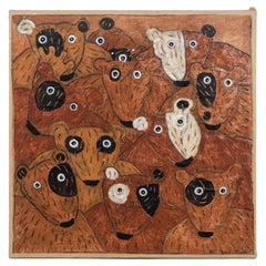 Hervé Maury, Painting Depicting Bears, Contemporary Work