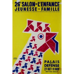 Vintage 1950 Original poster by Hervé Morvan 26th Salon de l'Enfance, Jeunesse, Famille