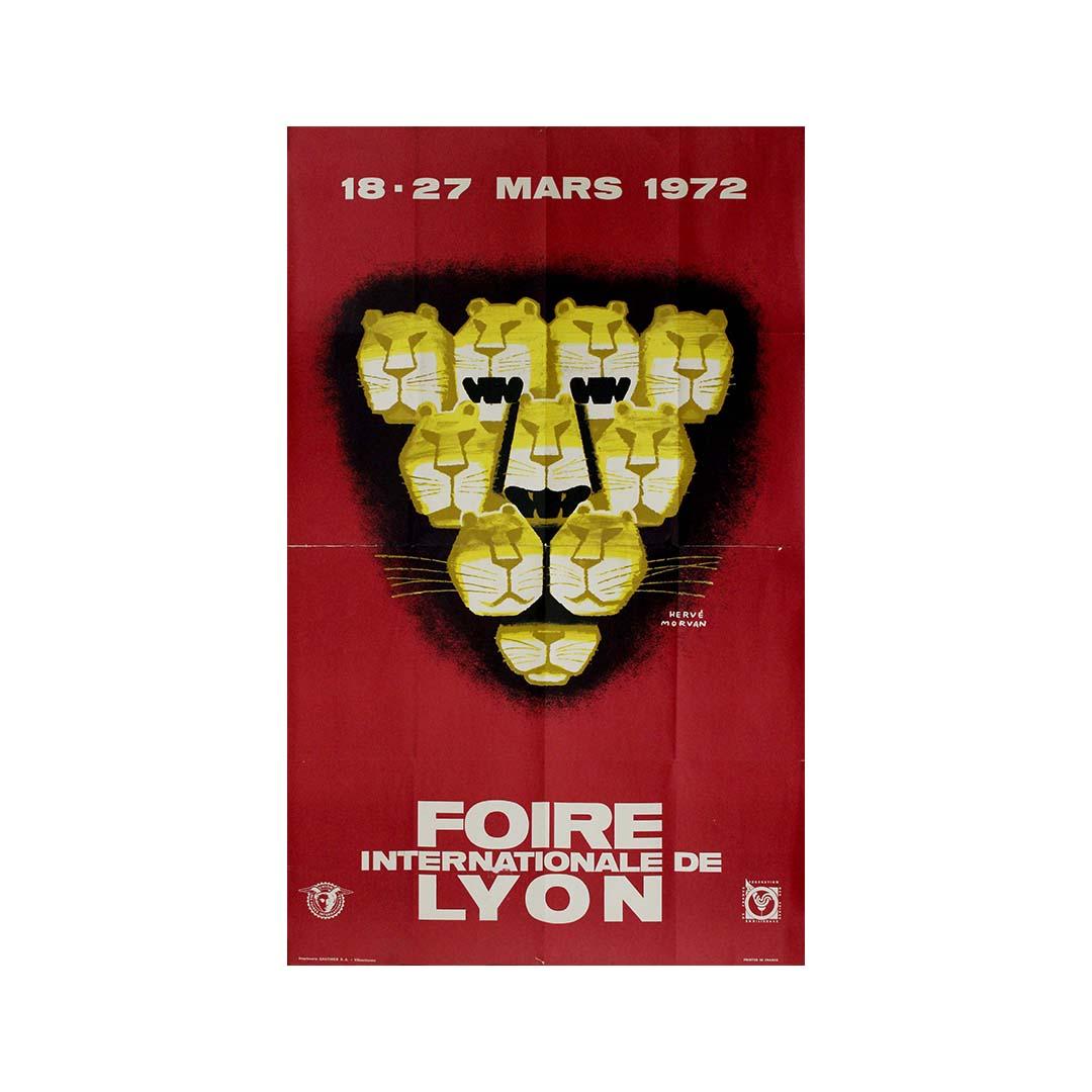 1972 original poster by Hervé Morvan for the Foire Internationale de Lyon For Sale 2