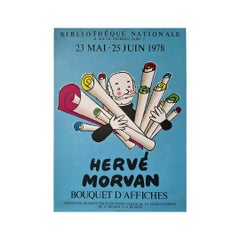 Vintage 1978 original poster by Hervé Morvan entitled "Bouquet d'affiches"