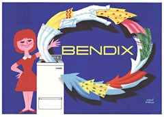 BENDIX, original French mid century poster