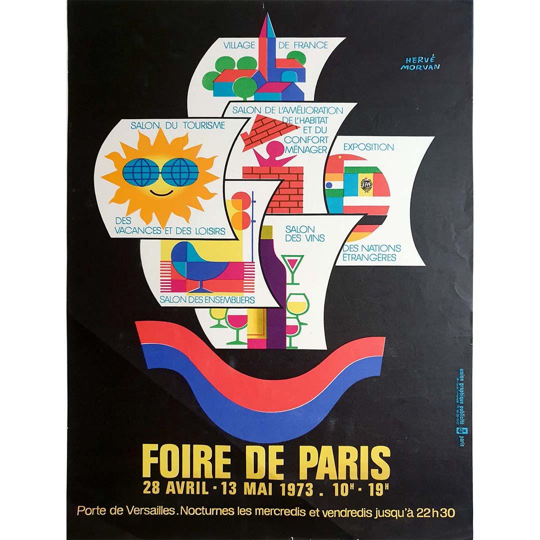 Hervé Morvan's original poster for the 1973 Foire de Paris - Paris Fair - Print by Herve Morvan