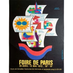 Hervé Morvan's original poster for the 1973 Foire de Paris - Paris Fair