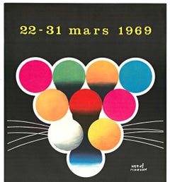 Original "Foire Internationale de Lyon" vintage lithograph poster for sale