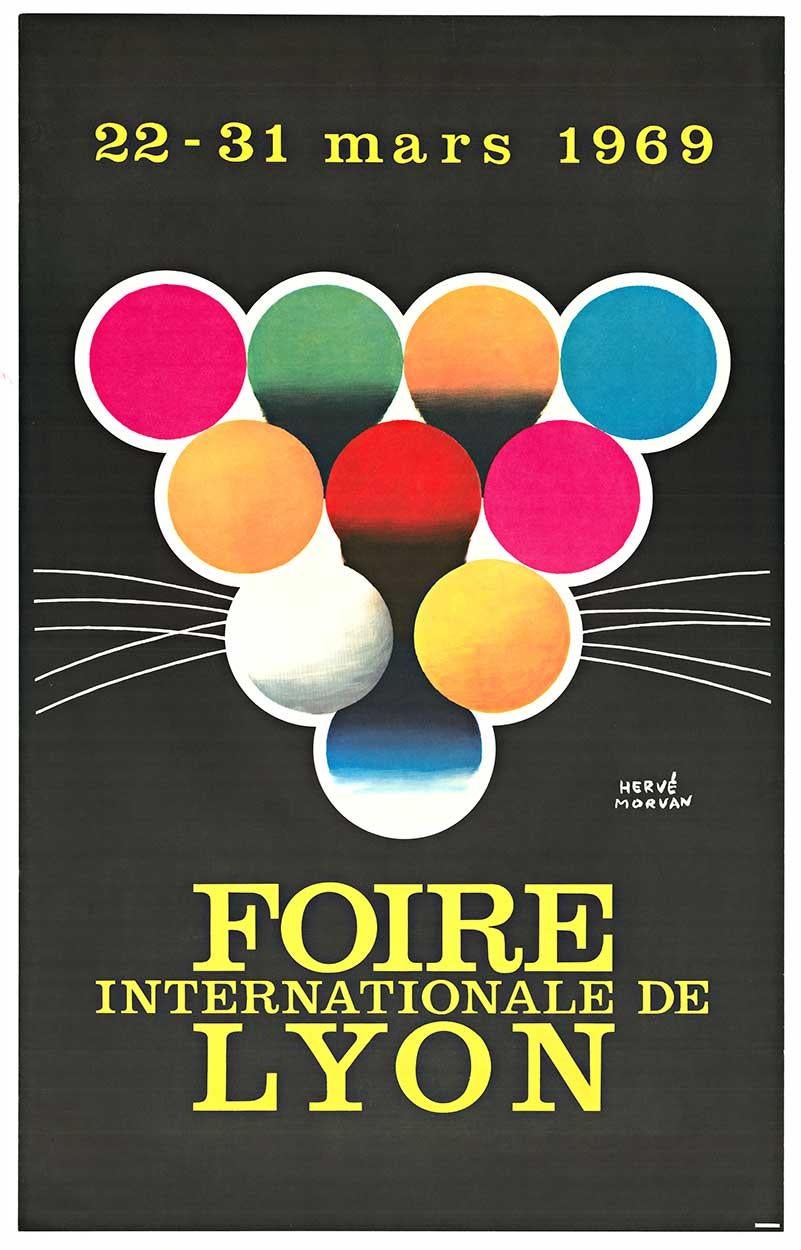 Poster litografico d'epoca originale "Foire Internationale de Lyon" in vendita