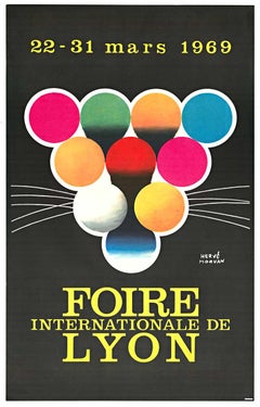 Poster litografico d'epoca originale "Foire Internationale de Lyon" in vendita