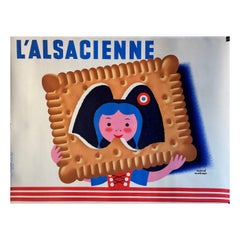 Hervé Morvan L'ALSACIENNE Original Vintage Poster c. 1964