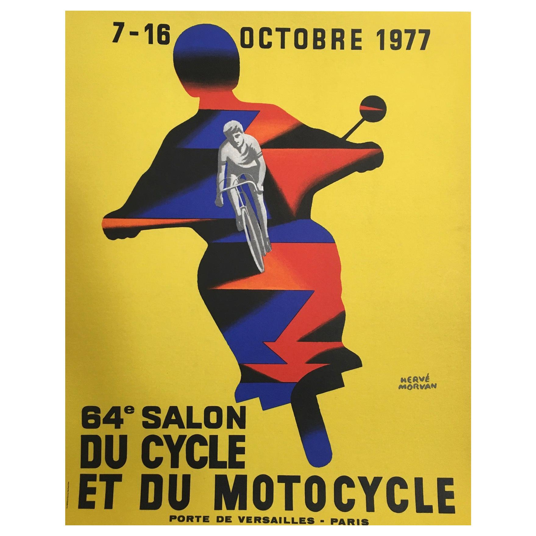 Herve Morvan, Original Vintage Poster, 'Cycle and Motorcycle Show', 1977