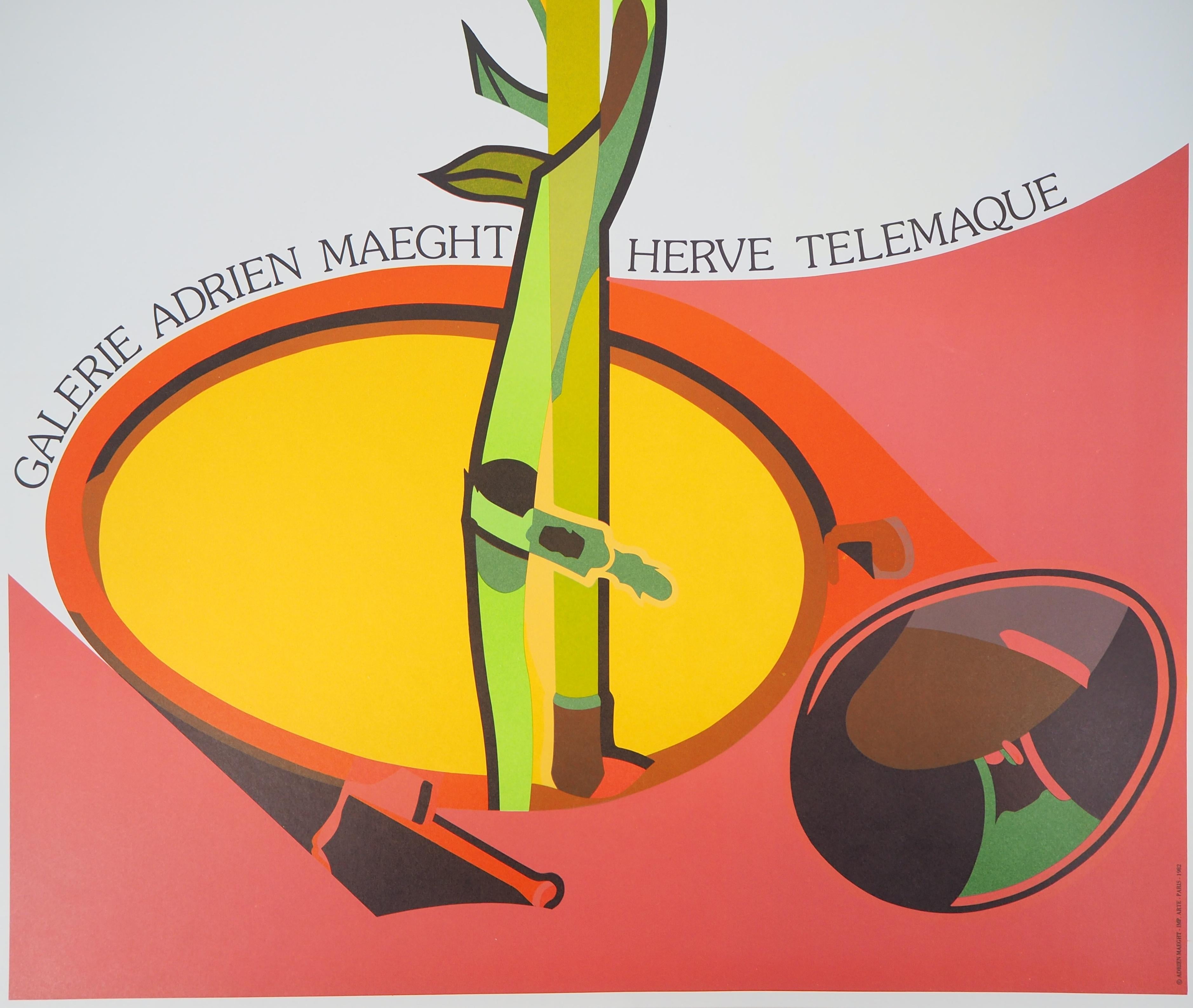 Herve TELEMAQUE
Germination, FIAC 1982 

Affiche lithographique originale d'époque 
Sur papier 80 x 60 cm (c. 32 x 24 in)
Edité par la Galerie Maeght pour l'exposition de la FIAC en 1982

Excellent état