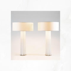 Athena by Herve Van Der Straeten, Contemporary Table Lamps, Alabaster and Gilt