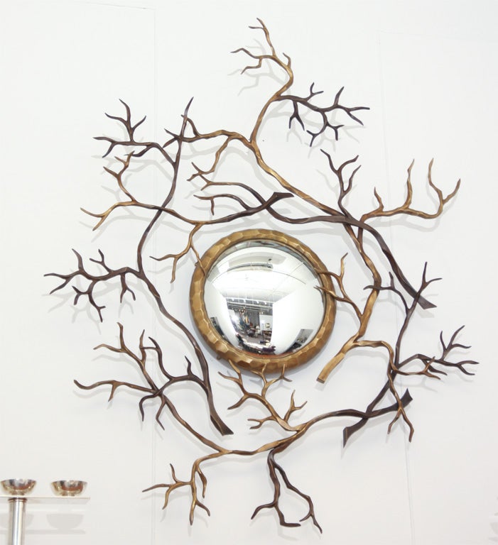 Français Miroir en bronze « Branches » d'Hervé van Der Straeten, France, 2008 en vente