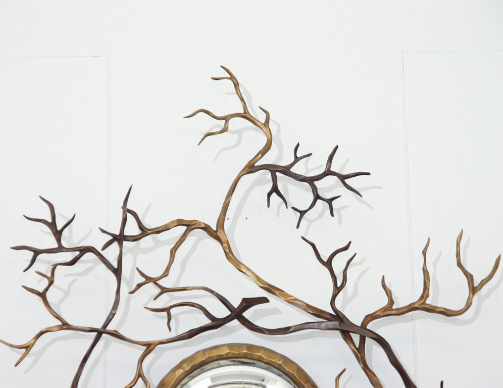 XXIe siècle et contemporain Miroir en bronze « Branches » d'Hervé van Der Straeten, France, 2008 en vente