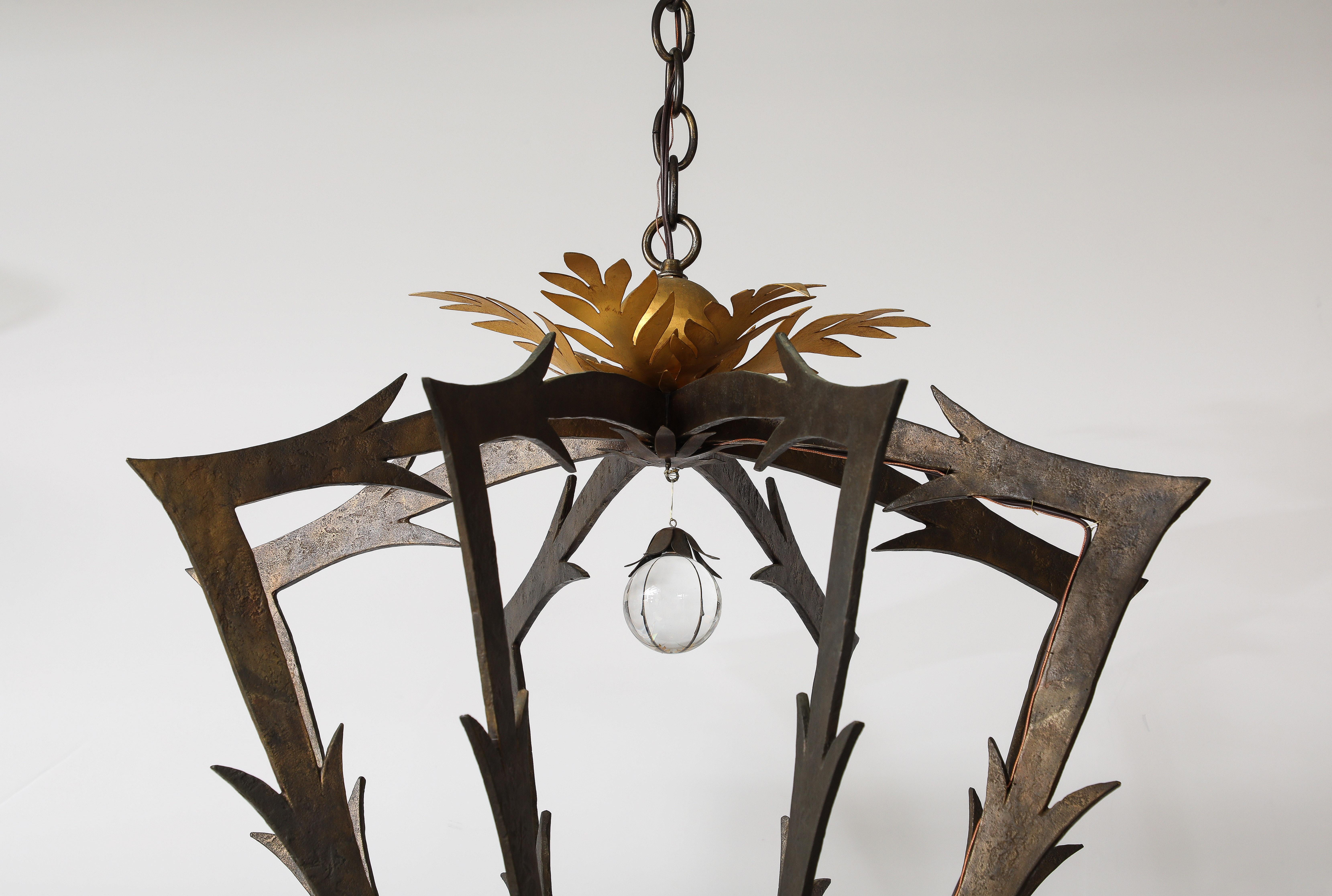 Hervé van der Straeten Lampadario in bronzo Model No. 47, Francia, 2006 in vendita 2